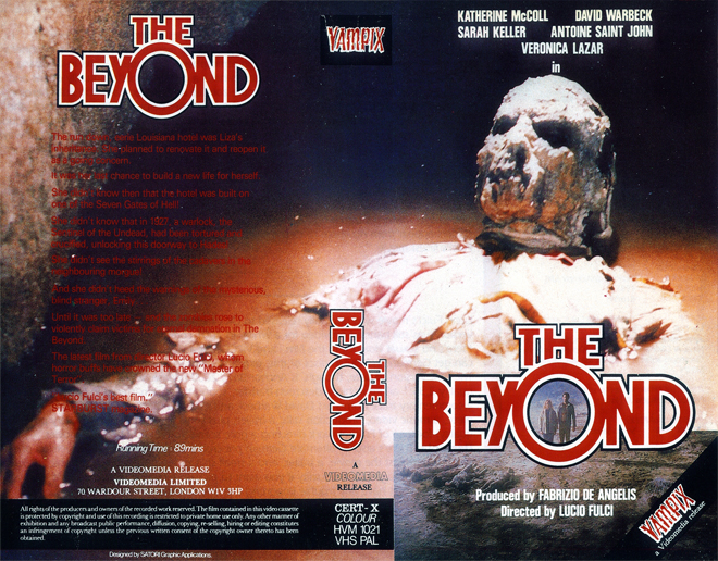 THE BEYOND, UK, AUSTRALIAN, VHS COVER, VHS COVERS