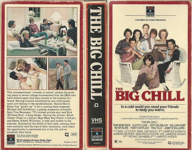 THE BIG CHILL VHS COVER