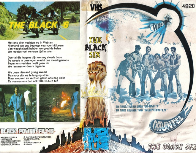THE BLACK SIX VHS COVER