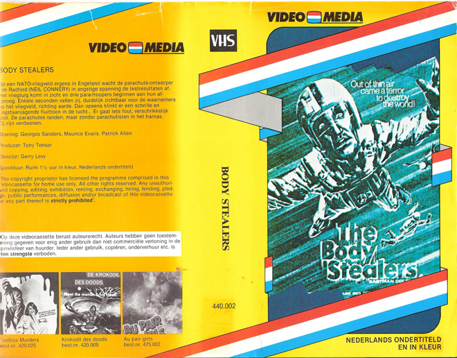 THE BODY STEALERS VHS COVER