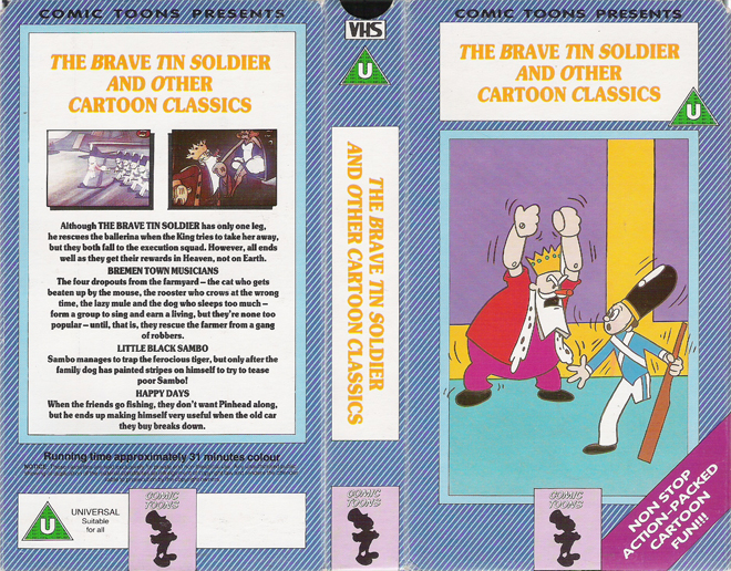 THE BRAVE TIN SOLDIER AND OTHER CARTOON CLASSICS VHS COVER, VHS COVERS