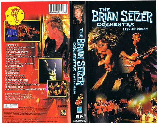 THE BRIAN SETZER ORCHESTRA : LIVE IN JAPAN VHS COVER