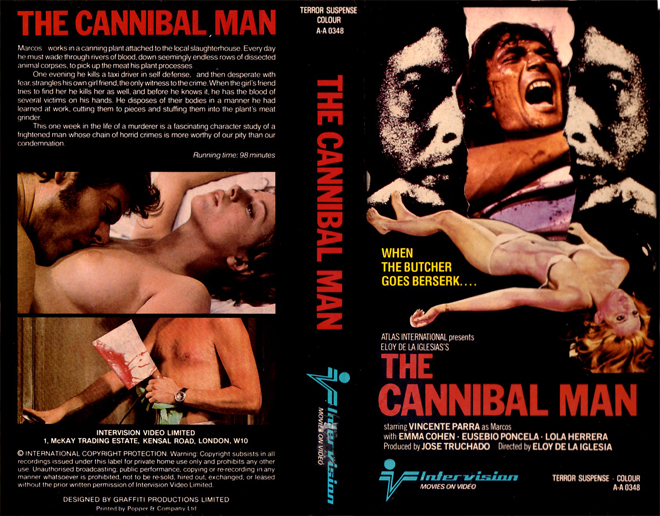 THE CANNIBAL MAN VHS COVER