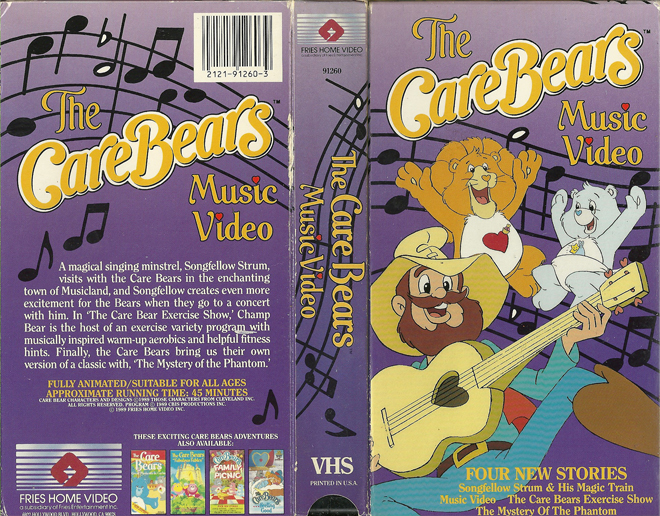 THE CARE BEARS MUSIC VIDEO VHS COVER