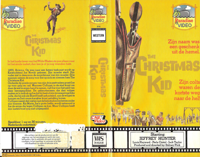 THE CHRISTMAS KID, WESTERN, GERMAN, HORROR, ACTION EXPLOITATION, ACTION, HORROR, SCI-FI, MUSIC, THRILLER, SEX COMEDY,  DRAMA, SEXPLOITATION, VHS COVER, VHS COVERS, DVD COVER, DVD COVERS