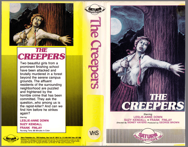 THE CREEPERS VHS COVER, VHS COVERS