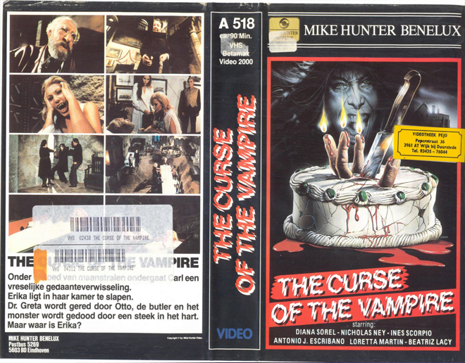 THE CURSE OF THE VAMPIRE VHS COVER