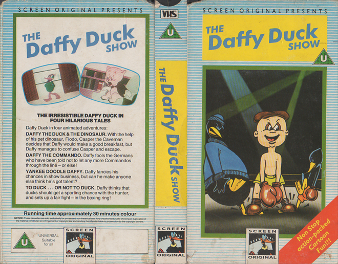 THE DAFFY DUCK SHOW, VHS COVERS, VHS COVER