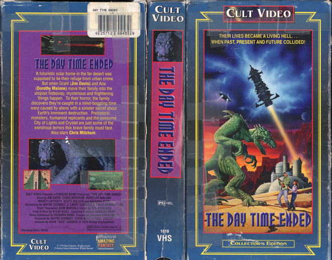 THE DAY TIME ENDED VHS, ACTION VHS COVER, HORROR VHS COVER, BLAXPLOITATION VHS COVER, HORROR VHS COVER, ACTION EXPLOITATION VHS COVER, SCI-FI VHS COVER, MUSIC VHS COVER, SEX COMEDY VHS COVER, DRAMA VHS COVER, SEXPLOITATION VHS COVER, BIG BOX VHS COVER, CLAMSHELL VHS COVER, VHS COVER, VHS COVERS, DVD COVER, DVD COVERS
