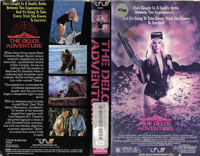 THE DELOS ADVENTURE VHS COVER, VHS COVERS