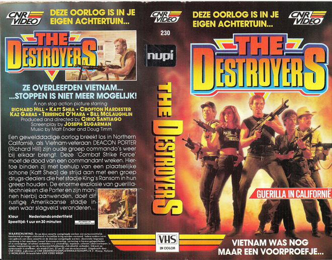 THE DESTROYERS VHS COVER