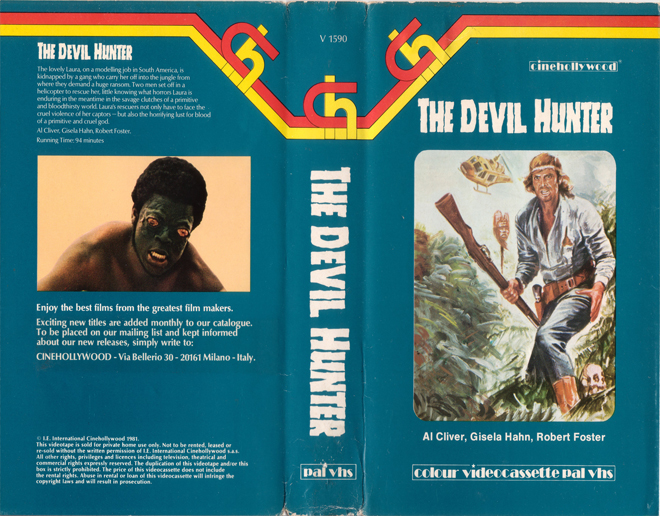 THE DEVIL HUNTER VHS COVER