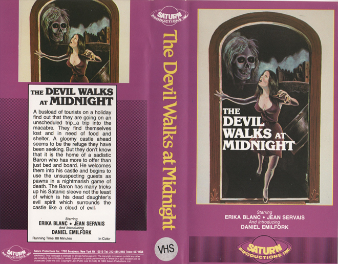 THE DEVIL WALKS AT MIDNIGHT HORROR, ACTION VHS COVER, HORROR VHS COVER, BLAXPLOITATION VHS COVER, HORROR VHS COVER, ACTION EXPLOITATION VHS COVER, SCI-FI VHS COVER, MUSIC VHS COVER, SEX COMEDY VHS COVER, DRAMA VHS COVER, SEXPLOITATION VHS COVER, BIG BOX VHS COVER, CLAMSHELL VHS COVER, VHS COVER, VHS COVERS, DVD COVER, DVD COVERS