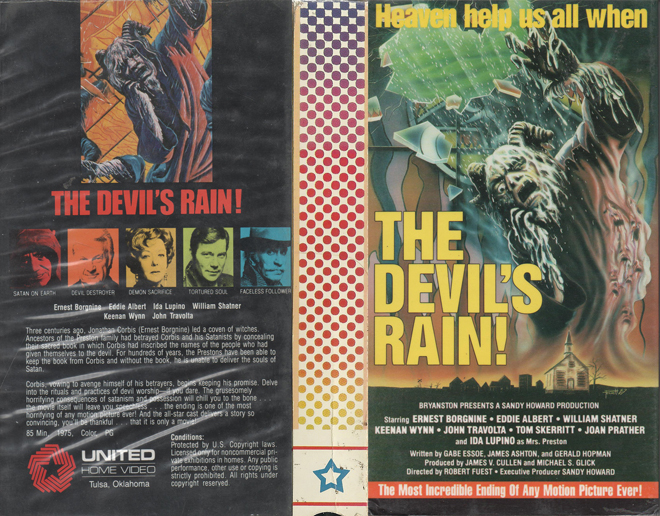 THE DEVILS RAIN WILLIAM SHATNER VHS COVER