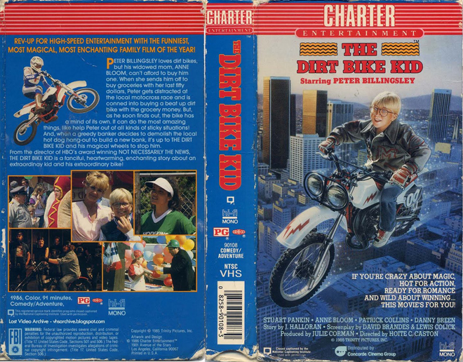 THE DIRT BIKE KID VHS COVER