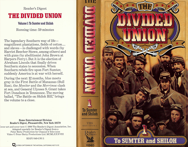 THE DIVIDED UNION, VHS COVER, VHS COVERS
