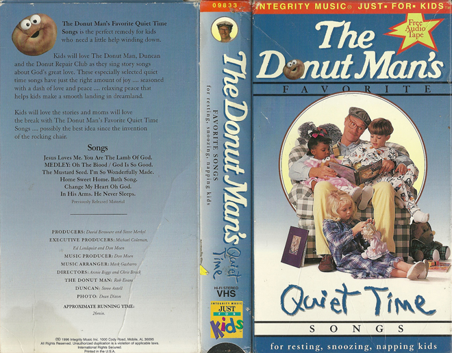 THE DONUT MANS FAVORITE SONGS : QUIET TIME SONGS VHS COVER