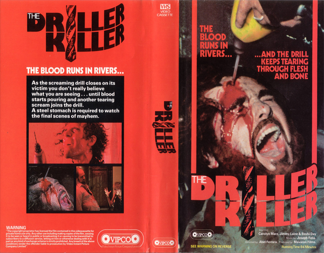 THE DRILLER KILLER VHS COVER