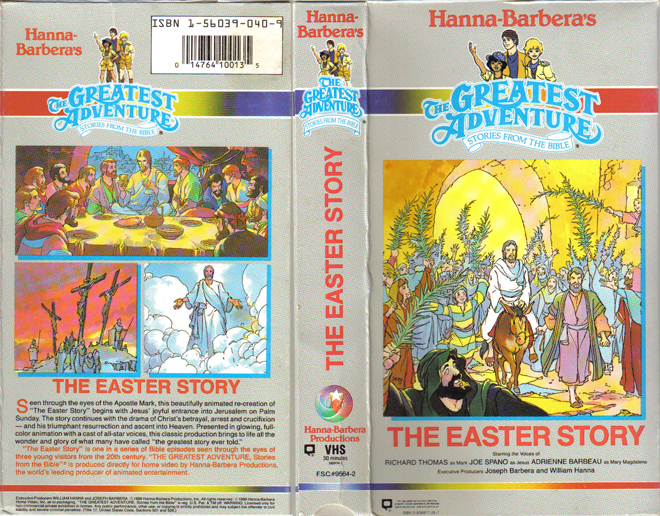 THE EASTER STORY, GREATEST ADVENTURE STORIES OF THE BIBLE, HORROR, ACTION EXPLOITATION, ACTION, HORROR, SCI-FI, MUSIC, THRILLER, SEX COMEDY,  DRAMA, SEXPLOITATION, VHS COVER, VHS COVERS, DVD COVER, DVD COVERS
