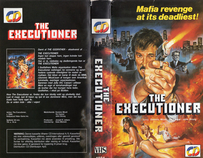 THE EXECUTIONER MAFIA REVENGE AT ITS DEADLIEST VHS COVER