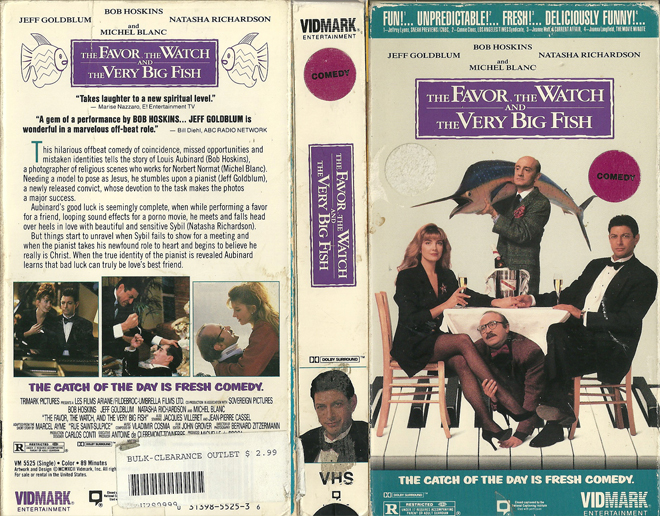 THE FAVOR THE WATCH AND THE VERY BIG FISH VHS COVER