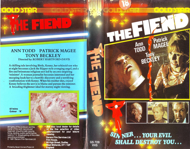 THE FIEND VHS COVER