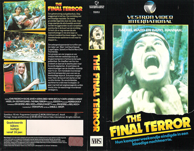THE FINAL TERROR VESTRON VIDEO INTERNATIONAL VHS COVER