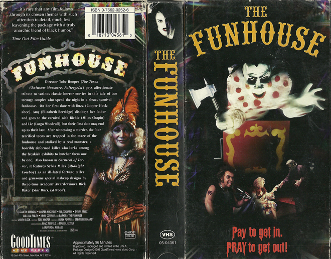 THE FUNHOUSE VHS COVER