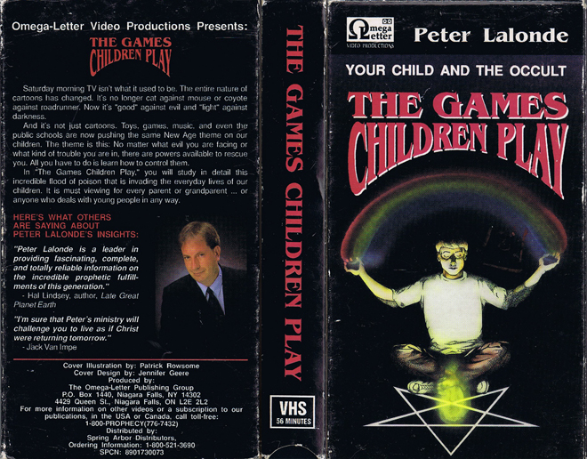 THE GAMES CHILDREN PLAY YOUR CHILD AND THE OCCULT, HORROR, ACTION EXPLOITATION, ACTION, HORROR, SCI-FI, MUSIC, THRILLER, SEX COMEDY,  DRAMA, SEXPLOITATION, VHS COVER, VHS COVERS, DVD COVER, DVD COVERS