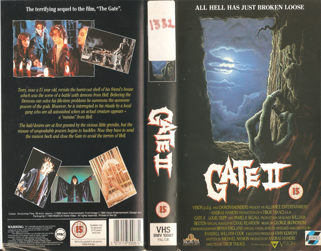 THE GATE 2 MEDUSA HOME VIDEO VHS COVER