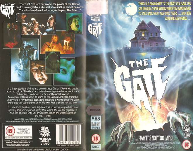 THE GATE MEDUSA HOME VIDEO VHS COVER