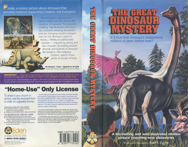 THE GREAT DINOSAUR MYSTERY, ACTION VHS COVER, HORROR VHS COVER, BLAXPLOITATION VHS COVER, HORROR VHS COVER, ACTION EXPLOITATION VHS COVER, SCI-FI VHS COVER, MUSIC VHS COVER, SEX COMEDY VHS COVER, DRAMA VHS COVER, SEXPLOITATION VHS COVER, BIG BOX VHS COVER, CLAMSHELL VHS COVER, VHS COVER, VHS COVERS, DVD COVER, DVD COVERS