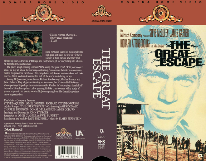 THE GREAT ESCAPE - SUBMITTED BY GEMIE FORD, VHS COVERS