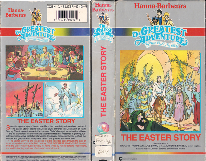 THE GREATEST ADVENTURE STORIES OF THE BIBLE : THE EASTER STORY VHS COVER
