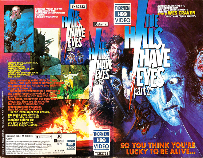 THE HILLS HAVE EYES PART 2 VHS COVER