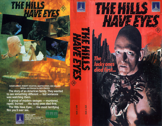 THE HILLS HAVE EYES, AUSTRALIAN, HORROR, ACTION EXPLOITATION, ACTION, HORROR, SCI-FI, MUSIC, THRILLER, SEX COMEDY,  DRAMA, SEXPLOITATION, VHS COVER, VHS COVERS, DVD COVER, DVD COVERS