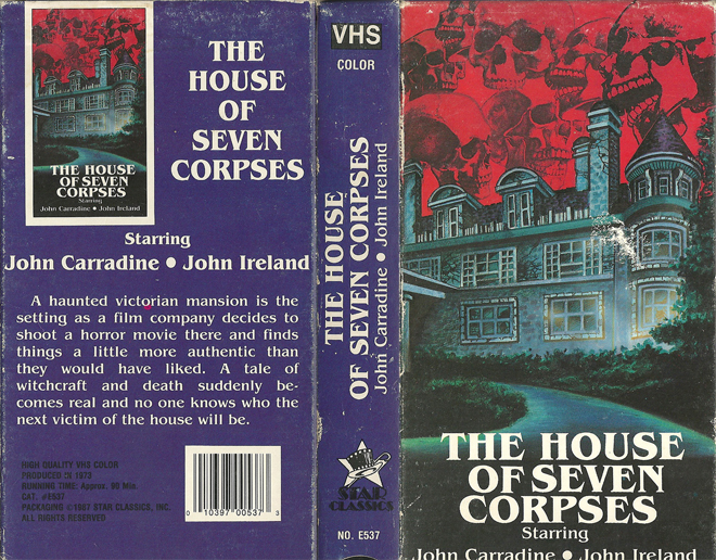THE HOUSE OF SEVEN CORPSES VHS COVER