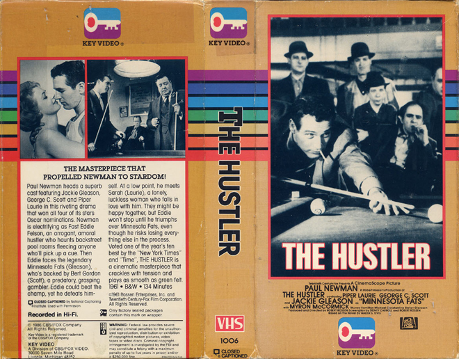 THE HUSTLER VHS COVER