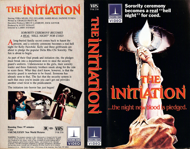 THE INITIATION VHS COVER VHS COVER