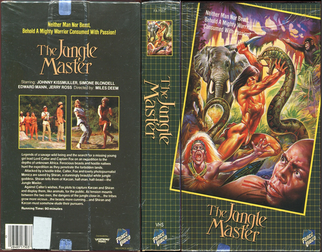 THE JUNGLE MASTER, ACTION VHS COVER, HORROR VHS COVER, BLAXPLOITATION VHS COVER, HORROR VHS COVER, ACTION EXPLOITATION VHS COVER, SCI-FI VHS COVER, MUSIC VHS COVER, SEX COMEDY VHS COVER, DRAMA VHS COVER, SEXPLOITATION VHS COVER, BIG BOX VHS COVER, CLAMSHELL VHS COVER, VHS COVER, VHS COVERS, DVD COVER, DVD COVERS