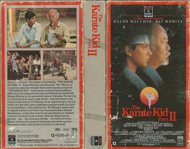 THE KARATE KID PART 2 VHS COVER