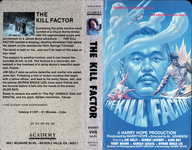 THE KILL FACTOR, HORROR, ACTION EXPLOITATION, ACTION, HORROR, SCI-FI, MUSIC, THRILLER, SEX COMEDY,  DRAMA, SEXPLOITATION, VHS COVER, VHS COVERS, DVD COVER, DVD COVERS