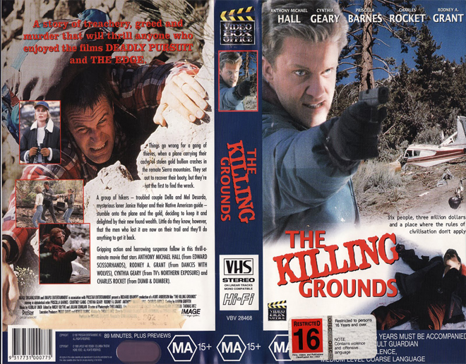 THE KILLING GROUNDS THRILLER ACTION HORROR SCIFI, ACTION VHS COVER, HORROR VHS COVER, BLAXPLOITATION VHS COVER, HORROR VHS COVER, ACTION EXPLOITATION VHS COVER, SCI-FI VHS COVER, MUSIC VHS COVER, SEX COMEDY VHS COVER, DRAMA VHS COVER, SEXPLOITATION VHS COVER, BIG BOX VHS COVER, CLAMSHELL VHS COVER, VHS COVER, VHS COVERS, DVD COVER, DVD COVERS