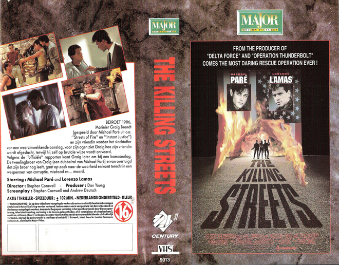 THE KILLING STREETS VHS COVER