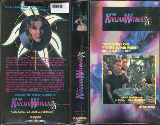 THE KIRLIAN WITNESS, ACTION VHS COVER, HORROR VHS COVER, BLAXPLOITATION VHS COVER, HORROR VHS COVER, ACTION EXPLOITATION VHS COVER, SCI-FI VHS COVER, MUSIC VHS COVER, SEX COMEDY VHS COVER, DRAMA VHS COVER, SEXPLOITATION VHS COVER, BIG BOX VHS COVER, CLAMSHELL VHS COVER, VHS COVER, VHS COVERS, DVD COVER, DVD COVERS