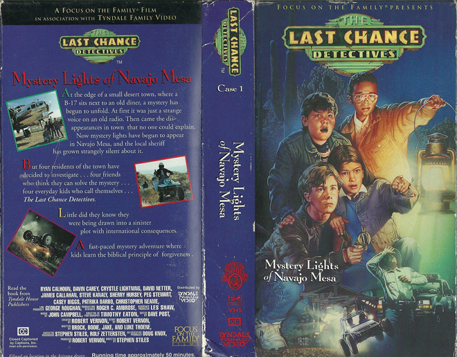 THE LAST CHANCE DETECTIVES : MYSTERY LIGHTS OF NAVAJO MESA VHS COVER