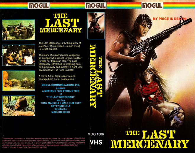 THE LAST MERCENARY VHS COVER
