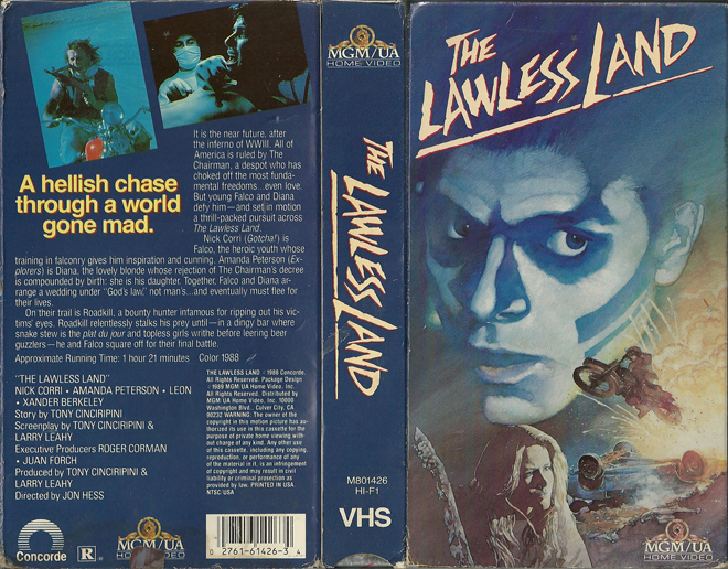 THE LAWLESS LAND, THRILLER, ACTION, HORROR, SCIFI, ACTION VHS COVER, HORROR VHS COVER, BLAXPLOITATION VHS COVER, HORROR VHS COVER, ACTION EXPLOITATION VHS COVER, SCI-FI VHS COVER, MUSIC VHS COVER, SEX COMEDY VHS COVER, DRAMA VHS COVER, SEXPLOITATION VHS COVER, BIG BOX VHS COVER, CLAMSHELL VHS COVER, VHS COVER, VHS COVERS, DVD COVER, DVD COVERS