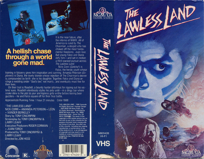 THE LAWLESS LAND VHS COVER