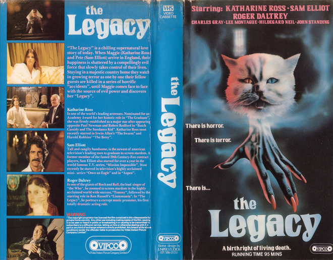 THE LEGACY VHS COVER, VHS COVERS